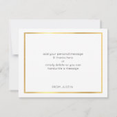 MODERNE BAR MITZVAH eenvoudig dank u gouden ster m Bedankkaart (Achterkant)