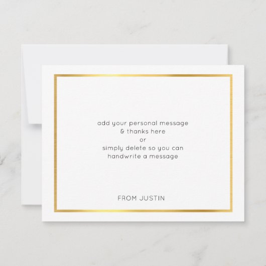 MODERNE BAR MITZVAH eenvoudig dank u gouden ster m Bedankkaart (Achterkant)