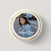 Moderne Bar Mitzvah f 13e verjaardag Ronde Button 3,2 Cm (Voorkant)