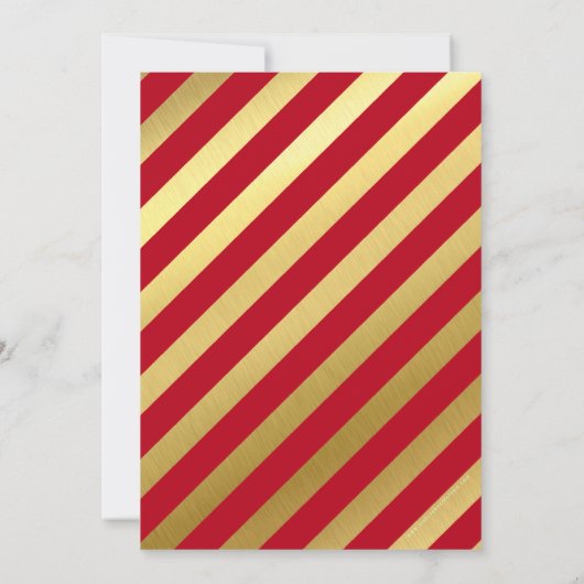 Moderne Bar Mitzvah jongen modern rood + goud Kaart (Achterkant)