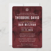 MODERNE BAR MITZVAH kastanjebruin rood patroon een Kaart (Voorkant)