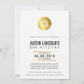 MODERNE BAR MITZVAH partij UITNODIGEN gouden vlek  Kaart (Voorkant)