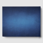 Moderne Bar Mitzvah Party Blauwe Ster van David Cu Gastenboek (Achterkant)