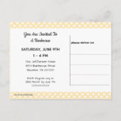 Moderne Barbecue Gereedschap op Gingham Uitnodiging Briefkaart (Achterkant)