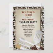 Moderne barbecuegebruiksvoorwerpen uitnodiging (Voorkant)