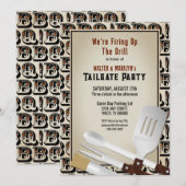 Moderne barbecuegebruiksvoorwerpen uitnodiging (Voorkant / Achterkant)