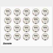 Moderne barbecuegereedschappen ronde sticker (Vel)
