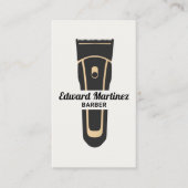 Moderne Barber Barbershop Elektrische Haarschaar Visitekaartje (Voorkant)