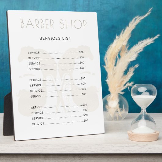 Moderne barber salon, eenvoudig minimalistisch ele fotoplaat (Zijkant)