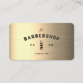 Moderne Barbershop Barber Faux Gold Loyalty Visitekaartje (Voorkant)