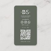 Moderne Barbershop Barber's Pole Barber Donker Gro Visitekaartje (Achterkant)