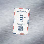 Moderne Barbershop Barber's Pool Barber Magnetisch Visitekaartje (Voorbeeld)