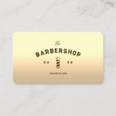 Moderne Barbershop Faux Gold Barber's Pole Barber Visitekaartje (Voorkant)