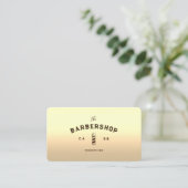 Moderne Barbershop Faux Gold Barber's Pole Barber Visitekaartje (Staand voorkant)