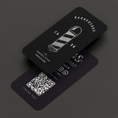 Moderne Barbershop Kapsel Zwart Zilveren Barber Po Visitekaartje