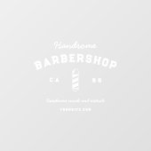 Moderne Barbershop Mannen Haircut Raamsticker (Vel)