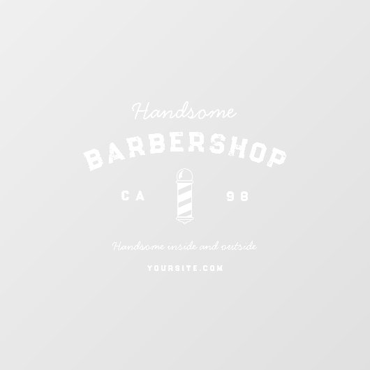 Moderne Barbershop Mannen Haircut Raamsticker (Vel)