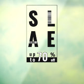 Moderne Barcode Typografie Aanbieding Uitverkoop Raamsticker (Vel 3)