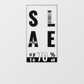 Moderne Barcode Typografie Aanbieding Uitverkoop Raamsticker (Vel)