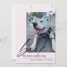 Moderne Bark The Hairy Angles Sing Dog Feestdagenkaart