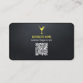 Moderne bartender business | Casual zwart Visitekaartje (Achterkant)