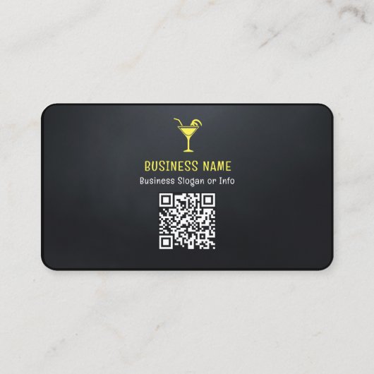 Moderne bartender business | Casual zwart Visitekaartje (Achterkant)