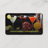 Moderne bartender business | Casual zwart Visitekaartje (Achterkant)