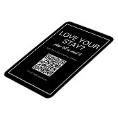 Moderne Basic Black Digital QR Code Review Magnet Magneet (Linkerzijde)