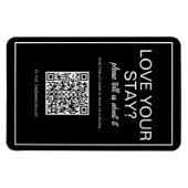 Moderne Basic Black Digital QR Code Review Magnet Magneet (Horizontaal)