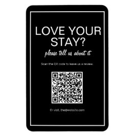 Moderne Basic Black Digital QR Code Review Magnet Magneet