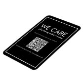 Moderne Basic Black QR Code Feedback Magnet Magneet (Linkerzijde)