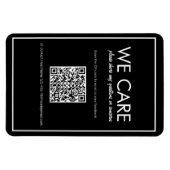 Moderne Basic Black QR Code Feedback Magnet Magneet (Horizontaal)
