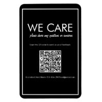 Moderne Basic Black QR Code Feedback Magnet