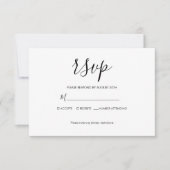 Moderne Basic Minimalistische Eenvoudige bruiloft RSVP Kaartje (Voorkant)