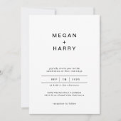Moderne Basic Photo QR Code Wedding Rsvp Kaart (Voorkant)