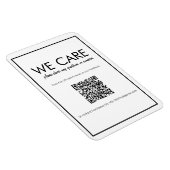 Moderne Basic White QR Code Feedback Magnet Magneet (Rechterzijde)