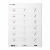 Moderne Basis Cirkeltekst | Lichtpaars Etiket (Full Sheet)