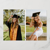 Moderne Basis Foto Folie Havo/Vwo Folie Uitnodiging (Achterkant)