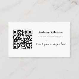 Moderne basislijn legant en QR-code Visitekaartje
