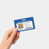 Moderne basisschool leerling identiteitsbadge blau badge (Handheld)