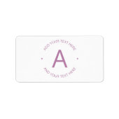 Moderne basistekst | Licht Paars Etiket (Voorkant)