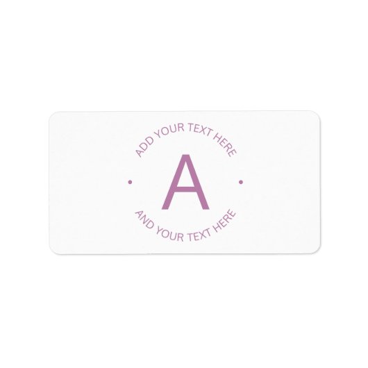 Moderne basistekst | Licht Paars Etiket (Voorkant)