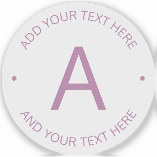 Moderne basistekst | Licht Paars Sticker (Voorkant)