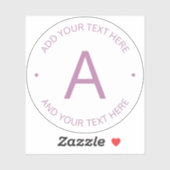 Moderne basistekst | Licht Paars Sticker (Vel)