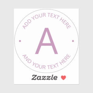 Moderne basistekst   Licht Paars Sticker