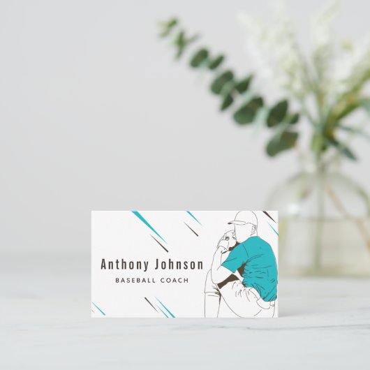 Moderne basistrainer voor trainers voor trainers i visitekaartje (Staand voorkant)