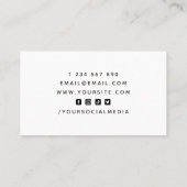 Moderne basistrainer voor trainers voor trainers i visitekaartje (Achterkant)