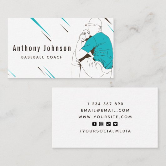 Moderne basistrainer voor trainers voor trainers i visitekaartje (Voorkant / Achterkant)