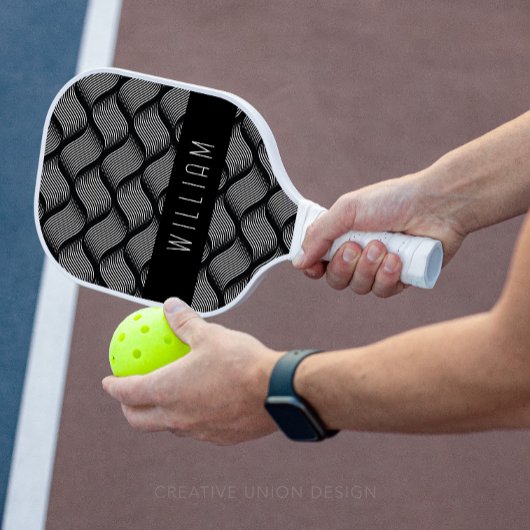 Moderne basket weave minimaal pickleball paddle