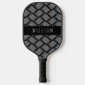 Moderne basket weave minimaal pickleball paddle (Voorkant)